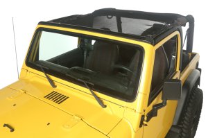 Jeep Wrangler Sun Shade - Front + Rear - Rugged Ridge - Eclipse Full Cover - Black - `97-`06